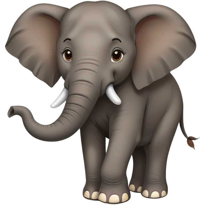 Elephant with painted toenails  emoji