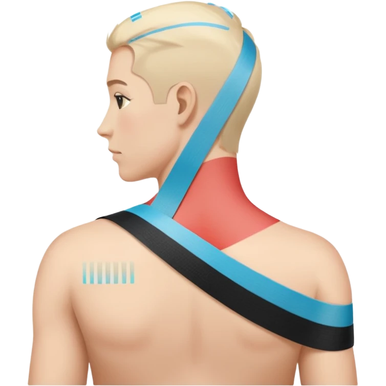 shoulder with kinesio tape (physiotherapy)  emoji