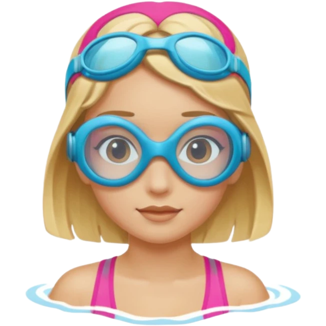 Girl with swim goggle emoji