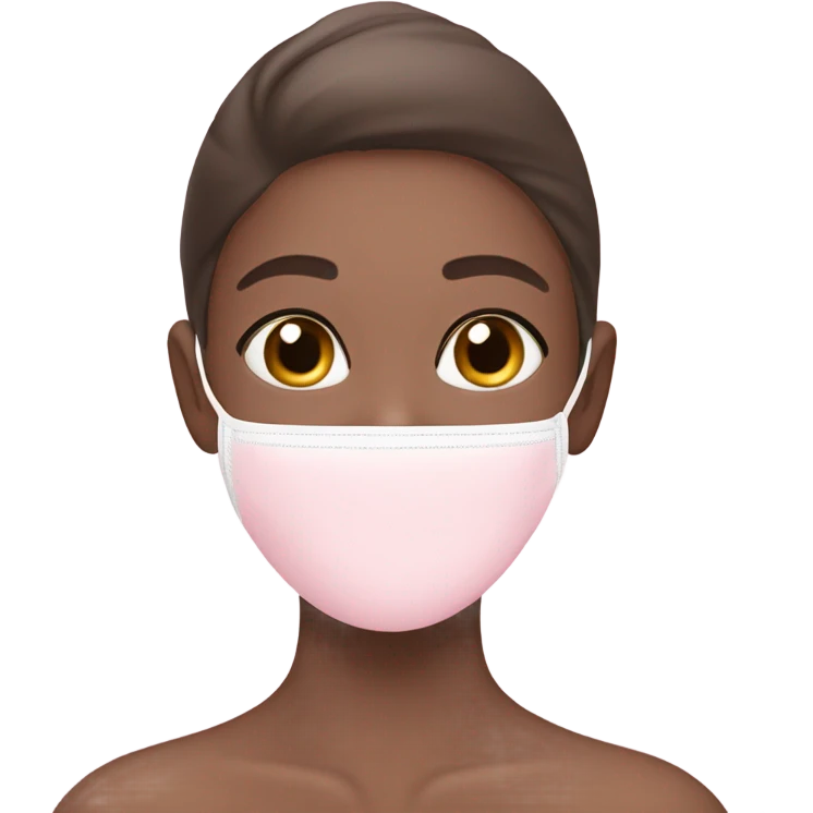 spa pink face mask emoji