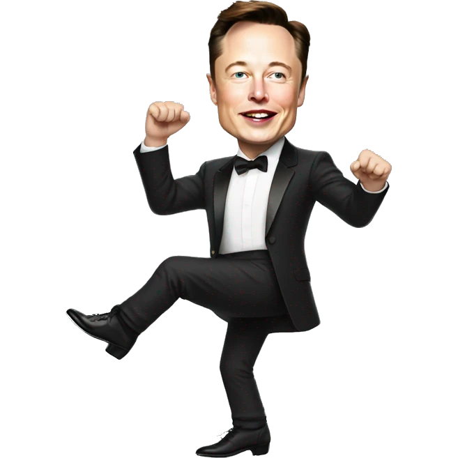 Elon musk tap dancing emoji