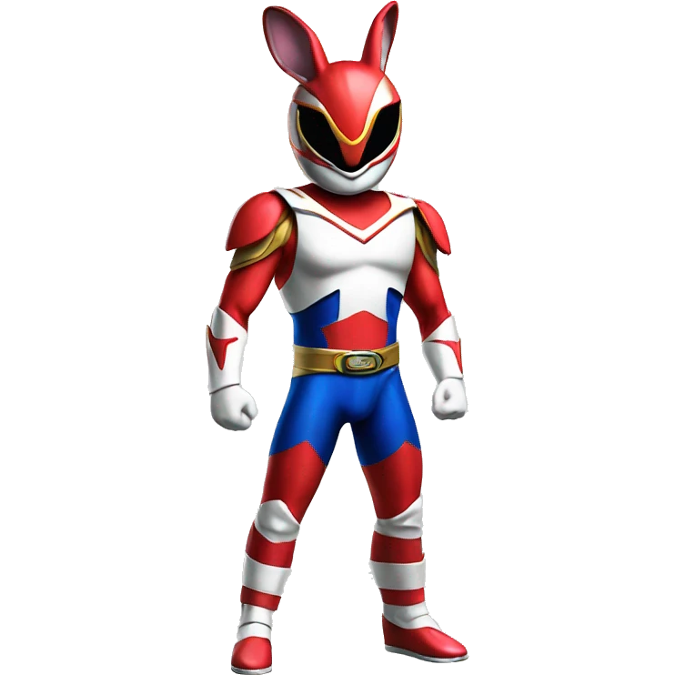 Rabbit Power ranger full body emoji