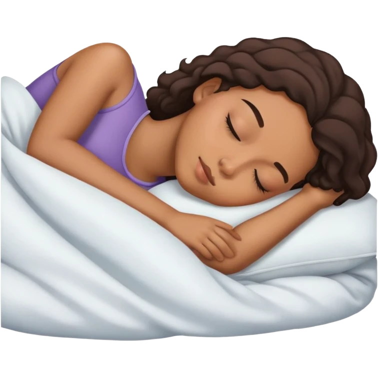 mixed race girl sleeping emoji