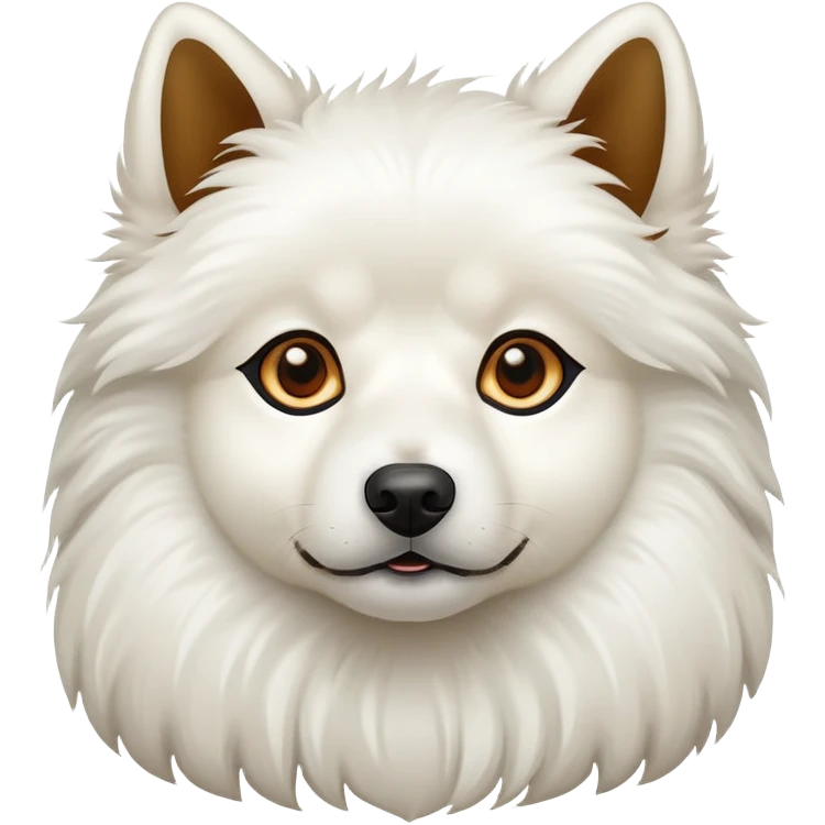  white Chinese native dog emoji