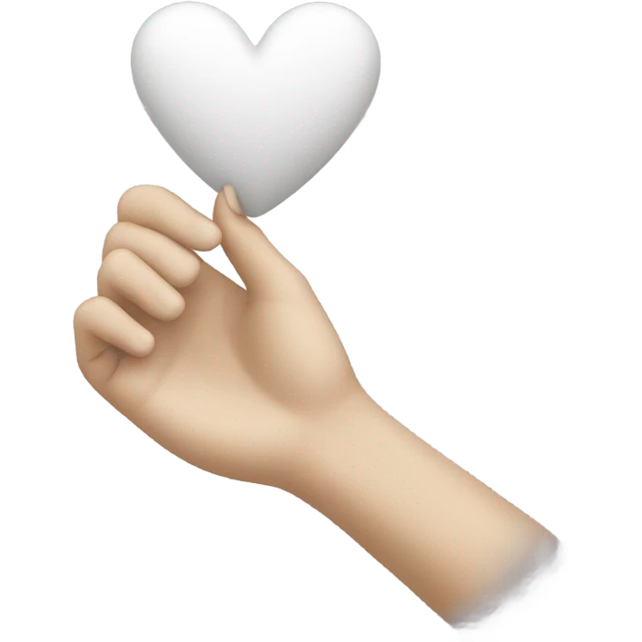 White heart in hand emoji