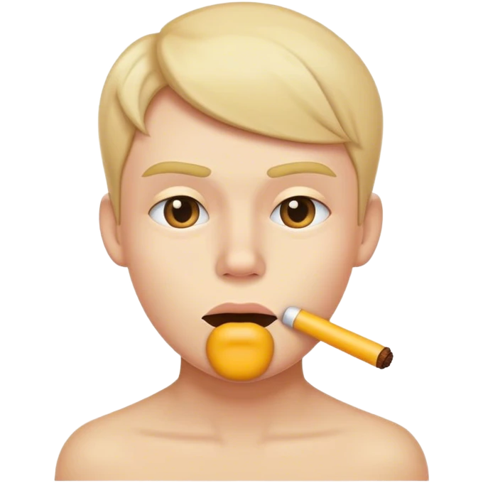 shh emoji with sharp jawlinne emoji