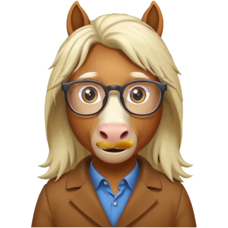 horse with eyeglasses emoji