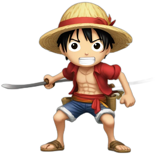 Mini luffy au combat emoji