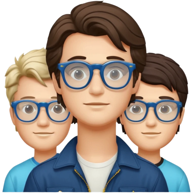 Billy hargrove and Steve harrington and mike in one Photo Wearing Glasses Looking cool and having Aura And yes the Cool glasses  emoji