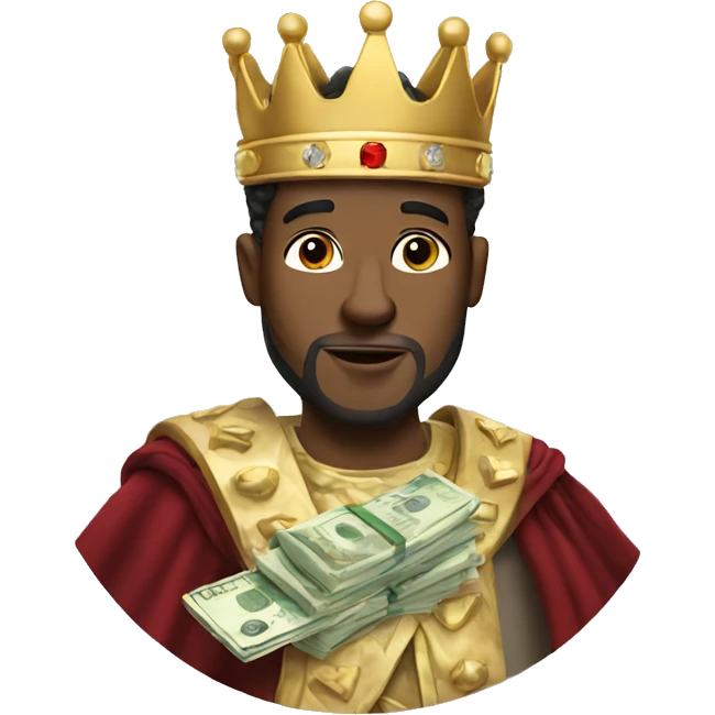 white male king with money  emoji
