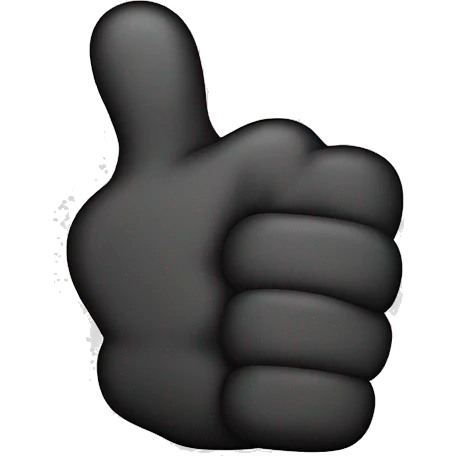 Black left hand thumbs up emoji