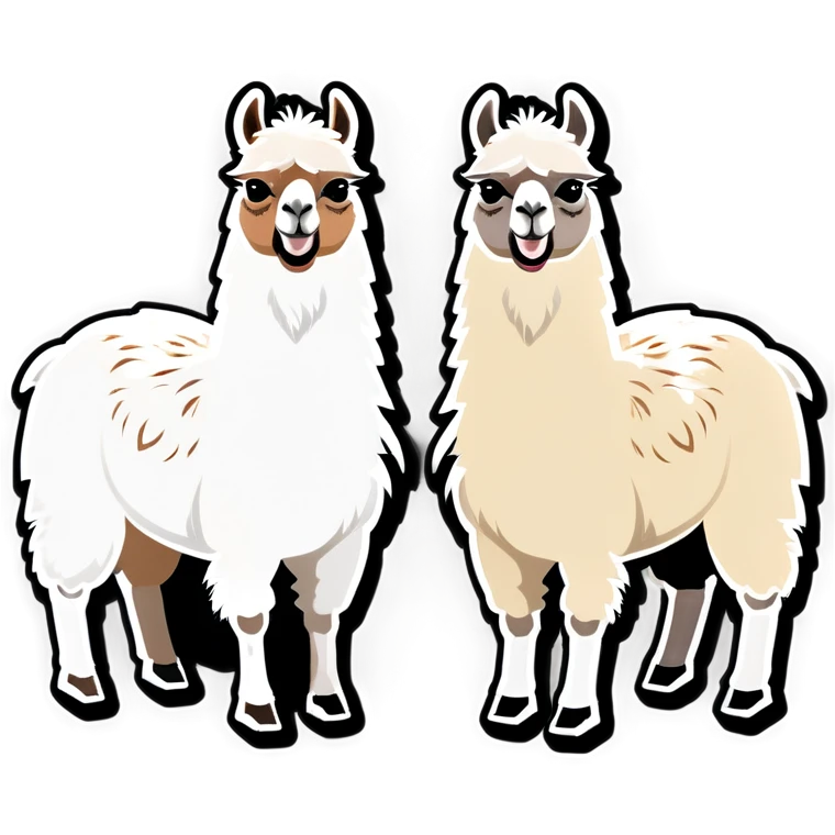 Llamas with beards  emoji