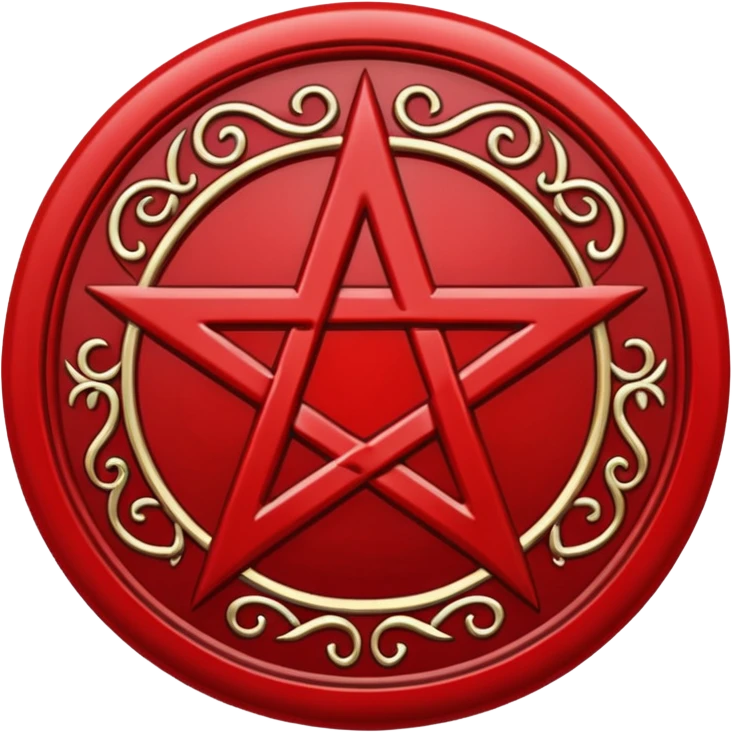 Red pentacle seal emoji