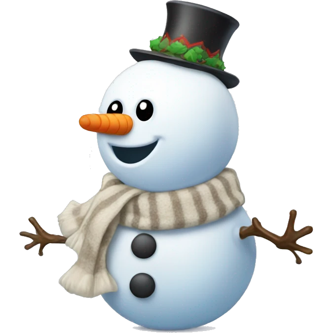 snowman with puffer fest emoji