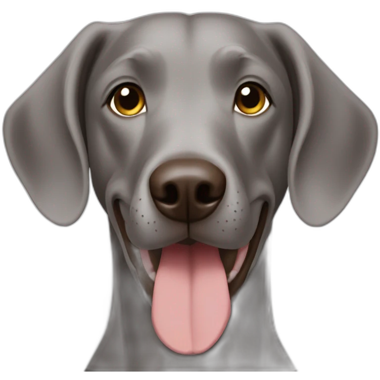 smiling weimaraner emoji