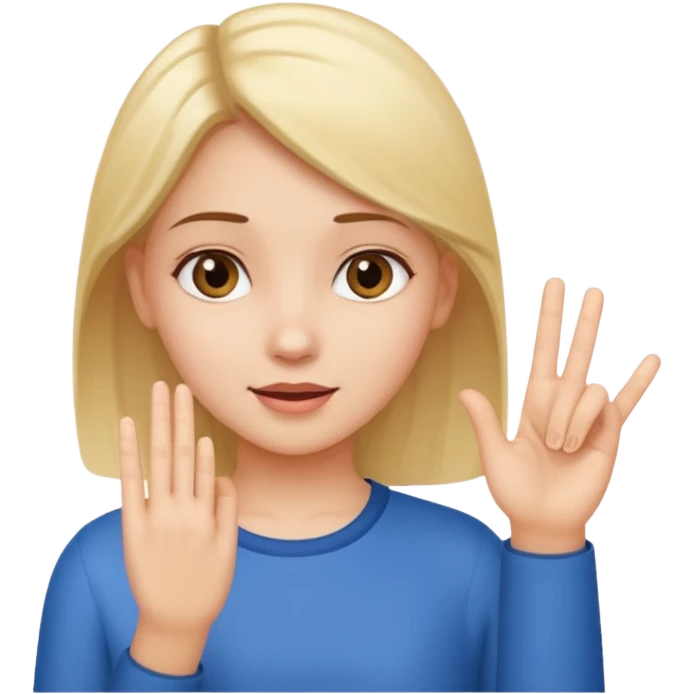 Talk to the hand girl emoji