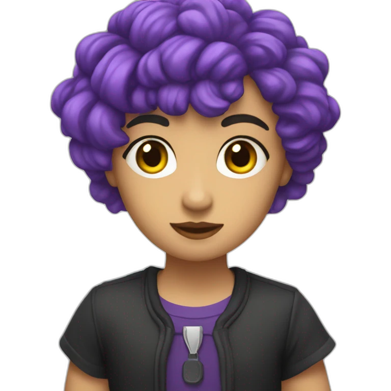 Nota musical violeta emoji