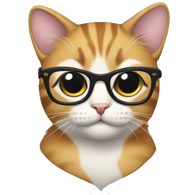 Cat with glasses  emoji