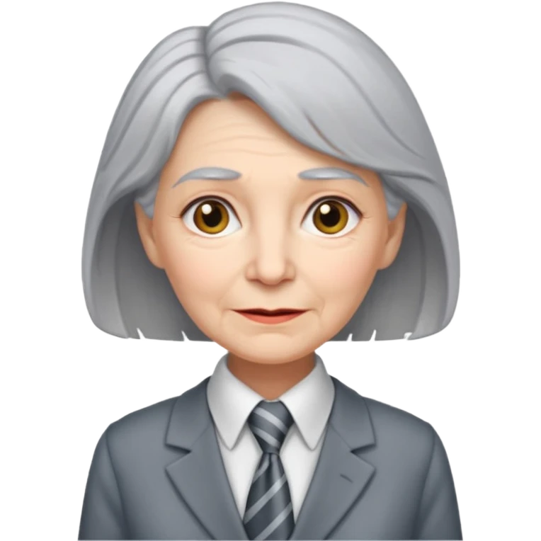 old woman with Necktie emoji