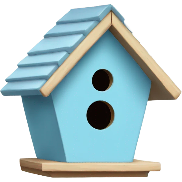 Pastel blue bird house emoji