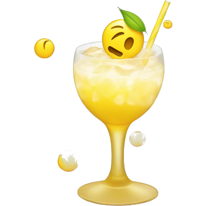 round yellow emoji face sipping on a drink emoji