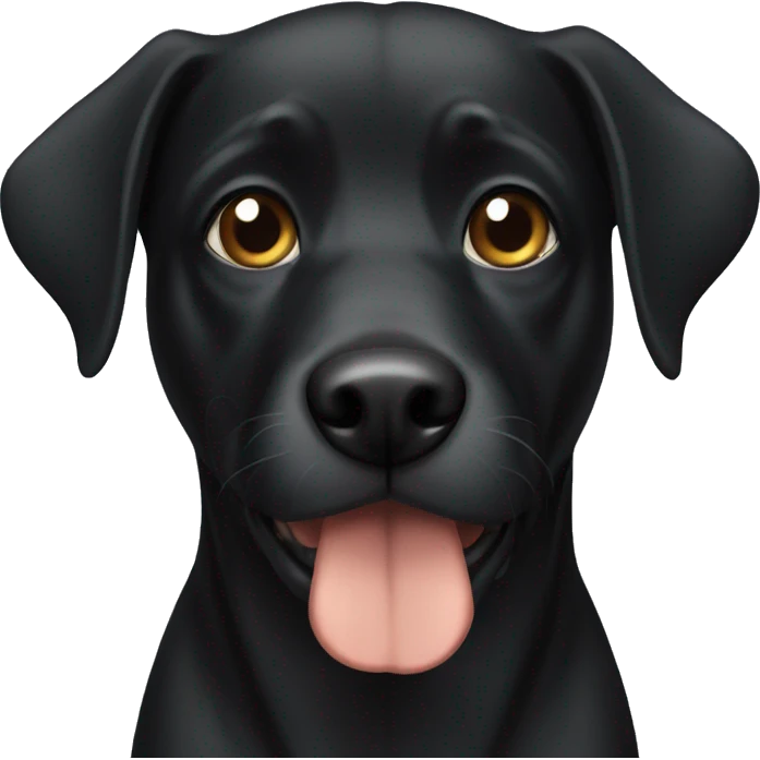 Black dog  emoji