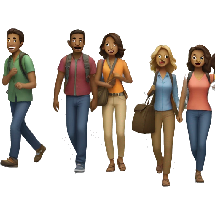 group of people going on a trip emoji