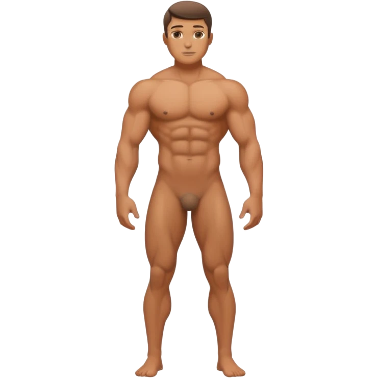 Naked male with dick emoji