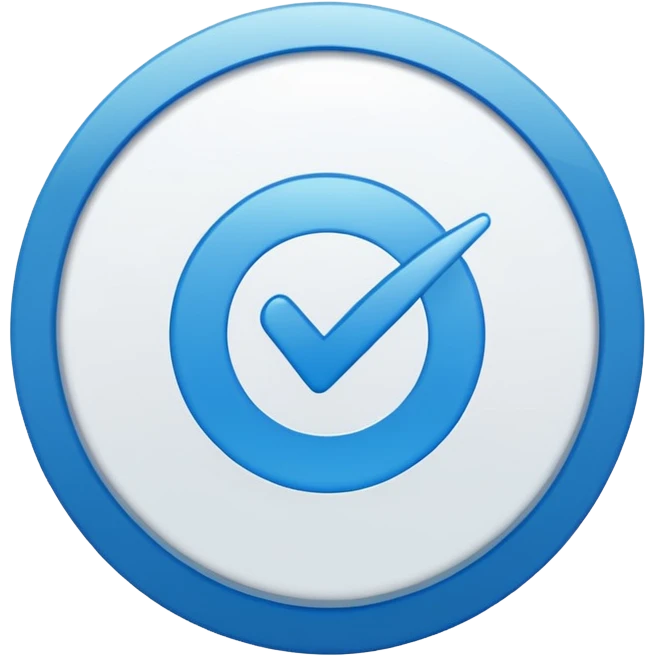 Blue circle Verification tick emoji