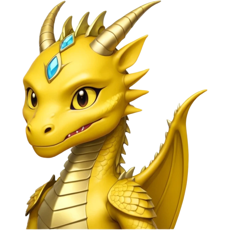 Anime Dragon Android Yellow They/Them emoji