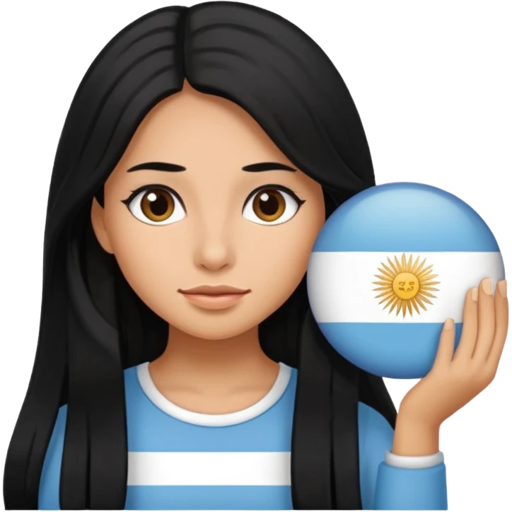 An Argentina girl emoji