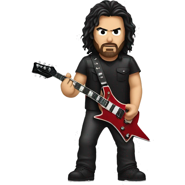 Hombre con rock Metallica  emoji
