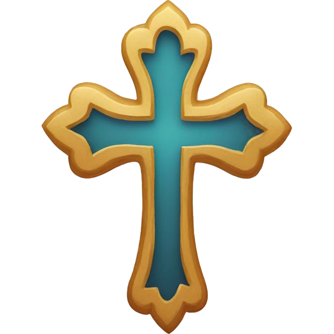 Orthodox cross and heart next to it emoji