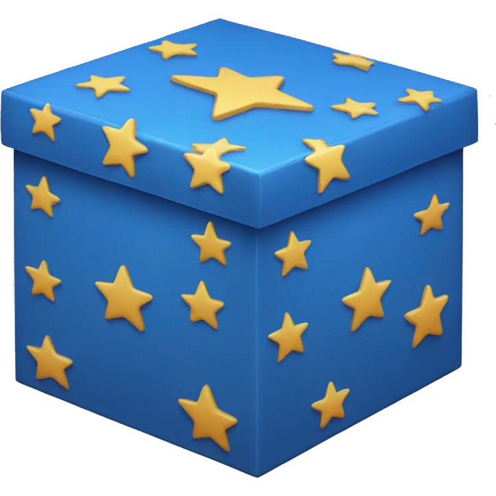 blue box with stars emoji