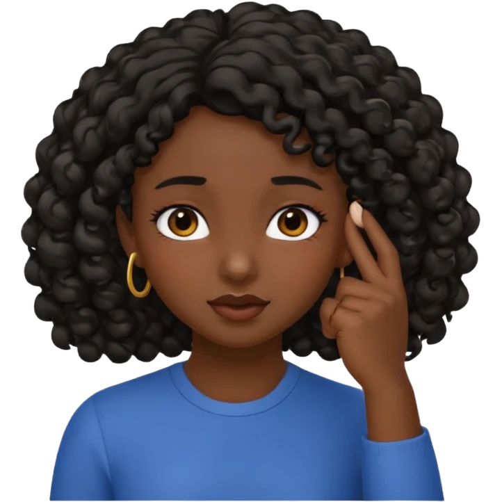 👧🏾👂🏾🤏🏾 pinching ear girl emoji