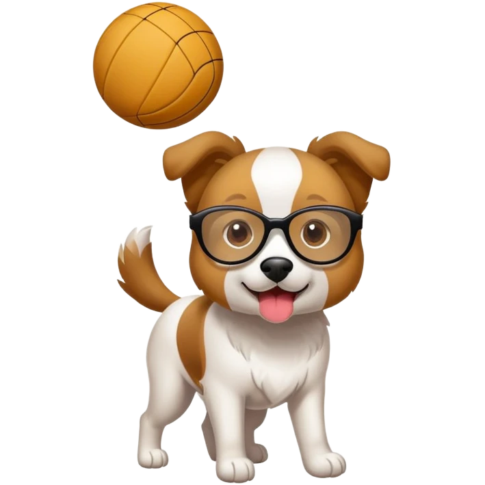 Un cane che gioca a pallavolo emoji