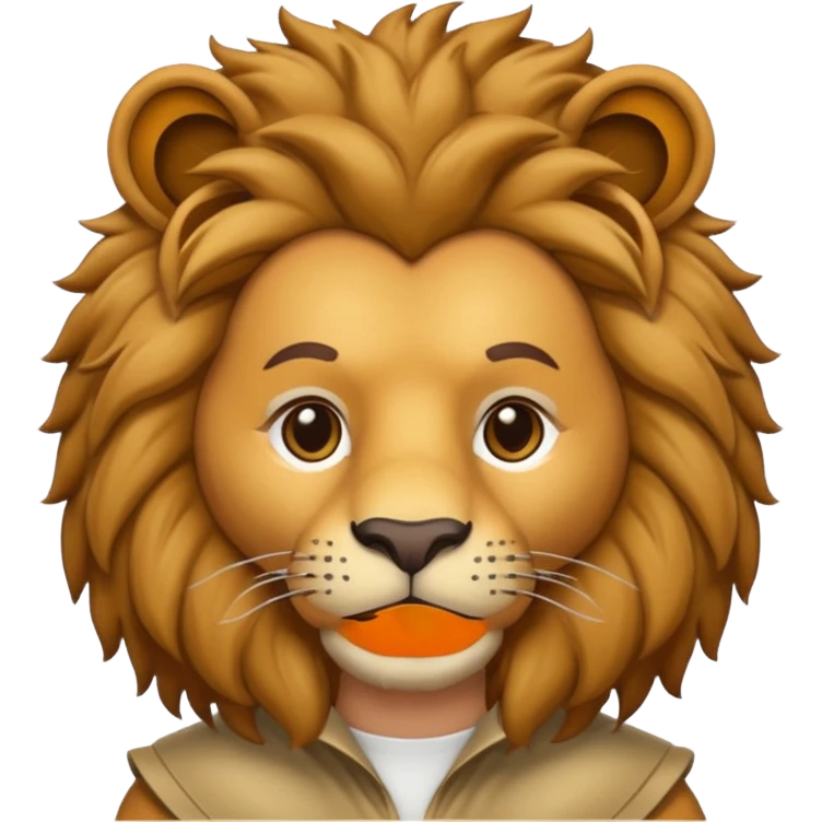 man in lion  costume  emoji