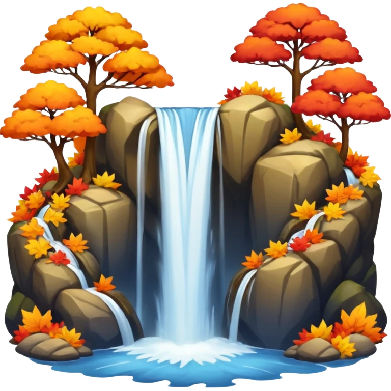 autumn waterfall emoji