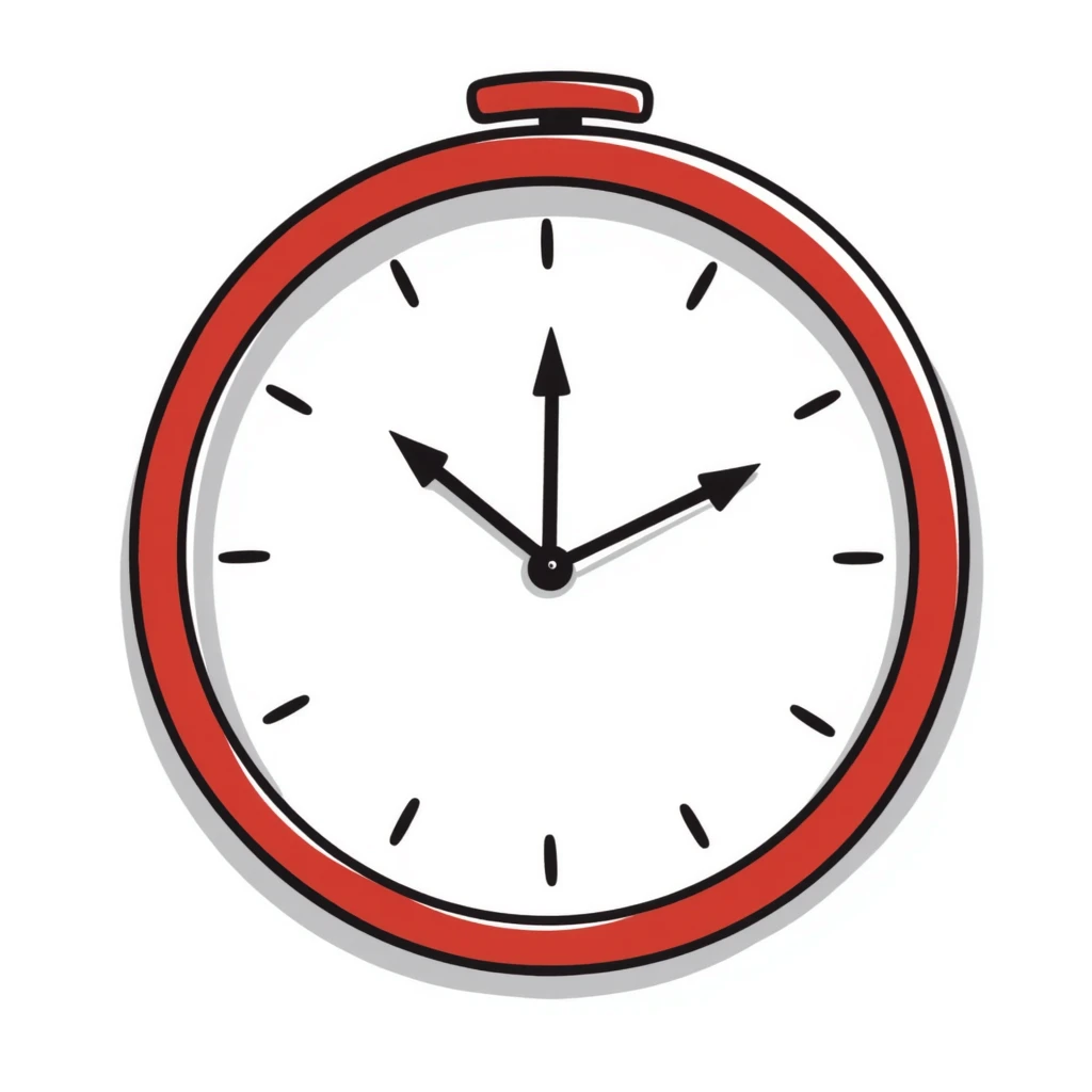 red wall clock emoji