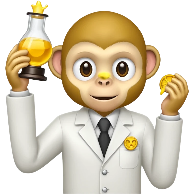 scienist and scienist item with yellow monkey emoji