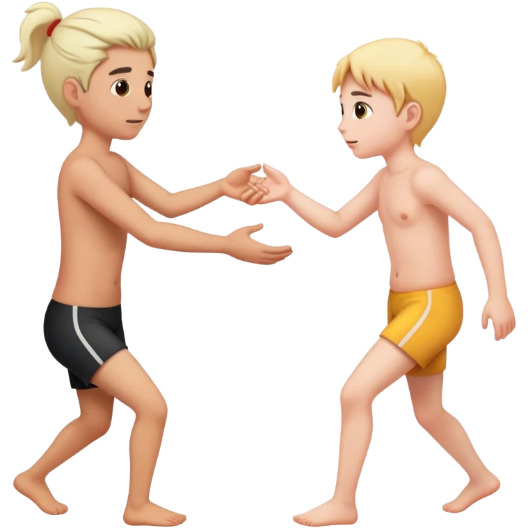 A person pushing another person emoji
