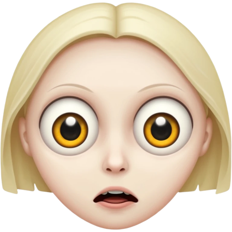 really scary face  emoji
