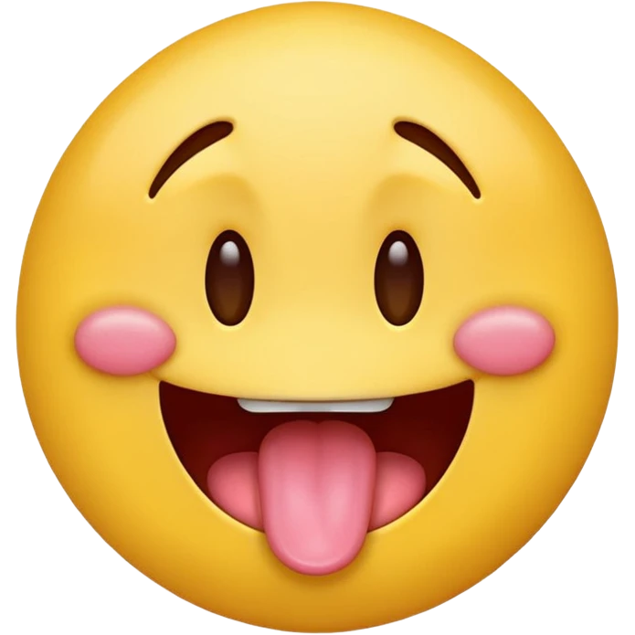Regular yellow emoji, tongue sticking out with lots of drool emoji