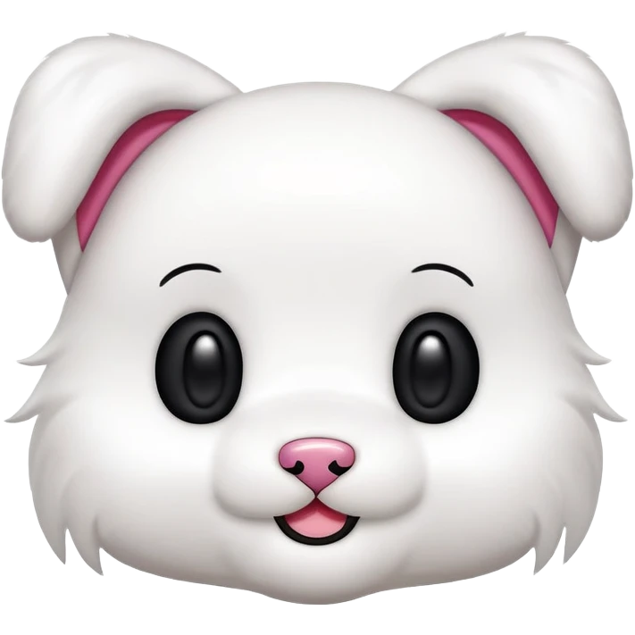hello kitty as a dog with black floppy ears emoji