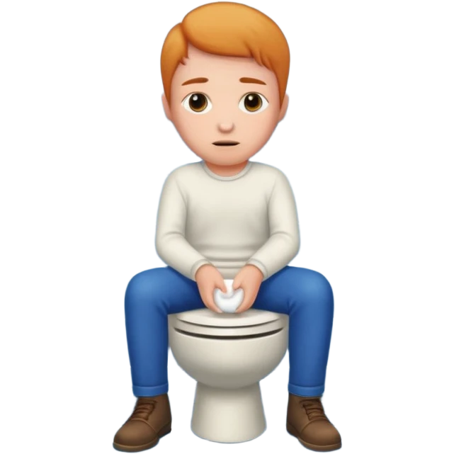 A head on a toilet emoji