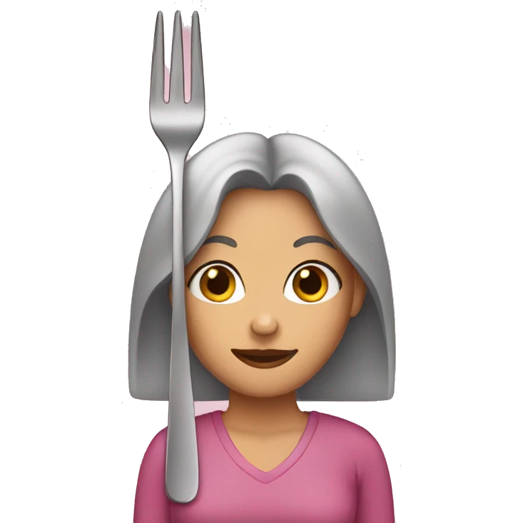 woman with forks  emoji