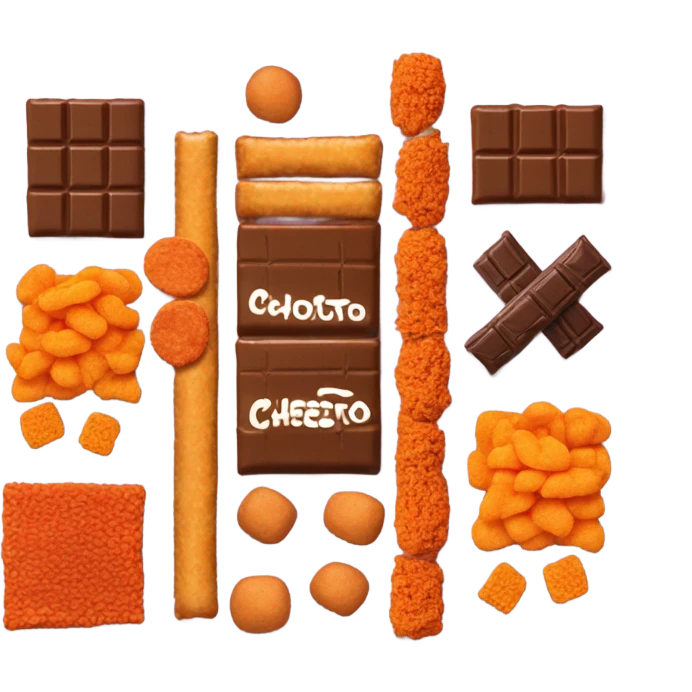 Chocolate and Cheetos emoji