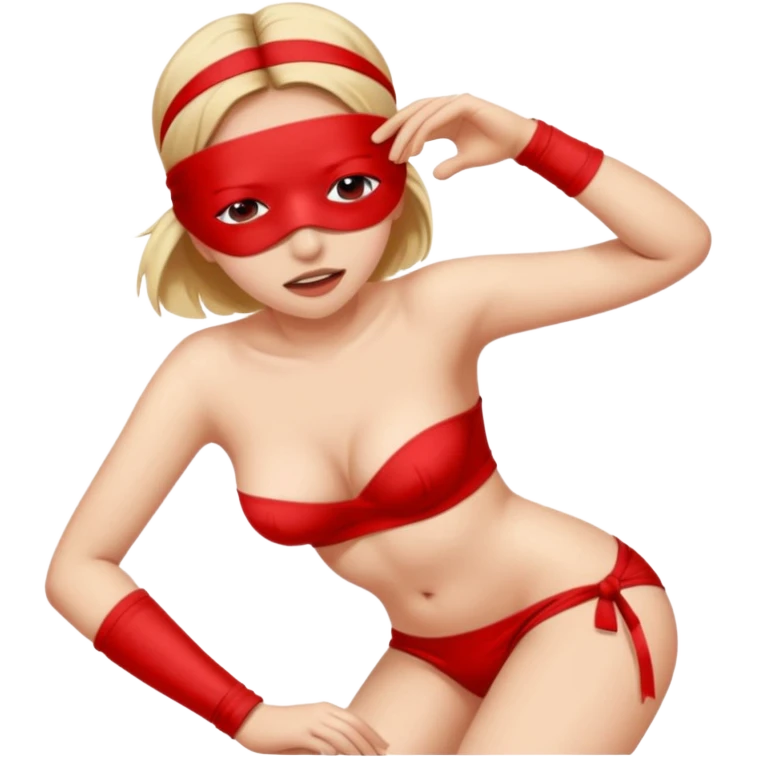 Bondage sexy lady blindfolded spank ass emoji