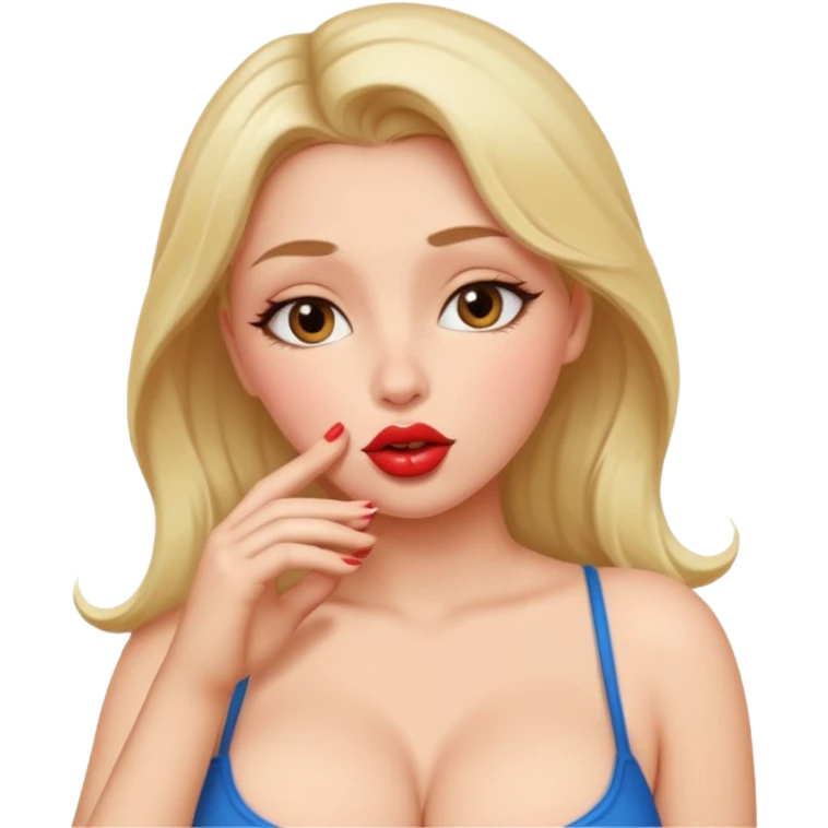 girl big big boobs kiss  emoji