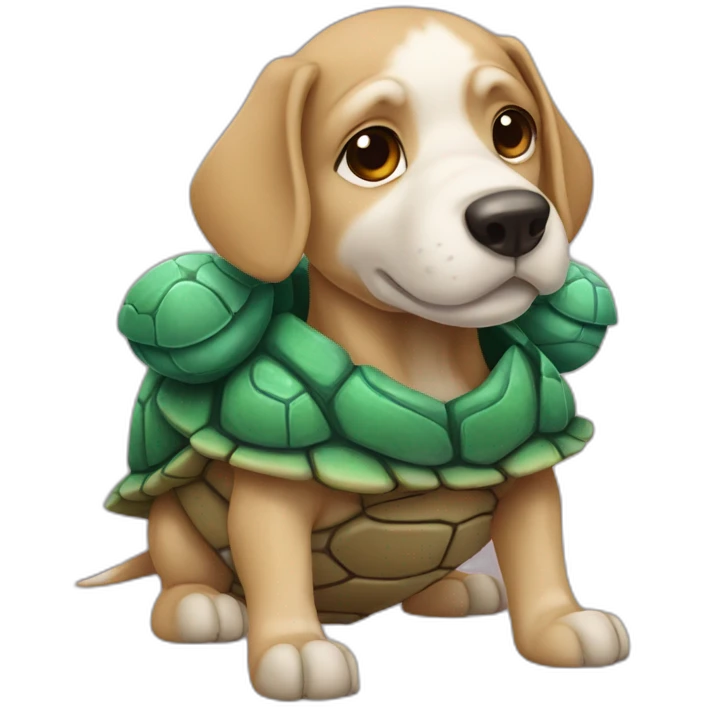 Chien sur tortue emoji